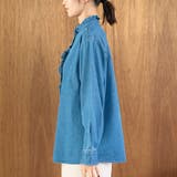 スタンドネックデニムフリルブラウス | coen【women】 | 詳細画像17 