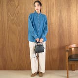 スタンドネックデニムフリルブラウス | coen【women】 | 詳細画像9 