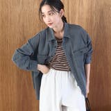 DK.GRAY | オーバーサイズデニムワークシャツ | coen【women】