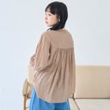 シアーギャザーデザイン Vネックシャツカーディガン | coen【women】 | 詳細画像17 