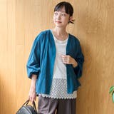 シアーギャザーデザイン Vネックシャツカーディガン | coen【women】 | 詳細画像22 