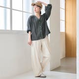 シアーギャザーデザイン Vネックシャツカーディガン | coen【women】 | 詳細画像8 