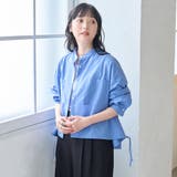 【防シワ】イージーケア サイドリボン短丈アソートバンドカラーシャツ | coen【women】 | 詳細画像13
