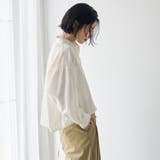 【防シワ】イージーケア サイドリボン短丈アソートバンドカラーシャツ | coen【women】 | 詳細画像6