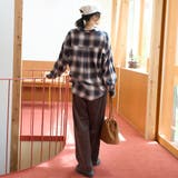 オンブレチェック レギュラーカラーライトネルシャツ | coen【women】 | 詳細画像17 