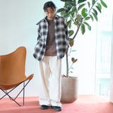 オンブレチェック レギュラーカラーライトネルシャツ | coen【women】 | 詳細画像2 