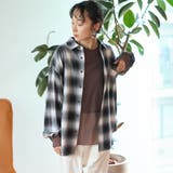オンブレチェック レギュラーカラーライトネルシャツ | coen【women】 | 詳細画像5 