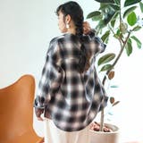 オンブレチェック レギュラーカラーライトネルシャツ | coen【women】 | 詳細画像7 