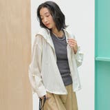 マルチパターン シアーフーディーオーバーシャツ | coen【women】 | 詳細画像5 