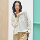 マルチパターン シアーフーディーオーバーシャツ | coen【women】 | 詳細画像8 