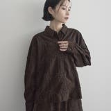 DK.BROWN | 【セットアップ対応】3Dフラワー刺繍 コーデュロイレギュラーカラーシャツ | coen【women】