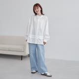 ワッシャーコットンフリルチュニックブラウス | coen【women】 | 詳細画像5