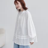 OFF WHITE | ワッシャーコットンフリルチュニックブラウス | coen【women】