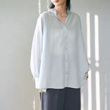 LT.GRAY | ポリエステル ボイル バックシャーリング スキッパー ブラウス | coen【women】