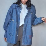 デニム刺繍オーバーシャツ | coen【women】 | 詳細画像1