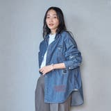 デニム刺繍オーバーシャツ | coen【women】 | 詳細画像2