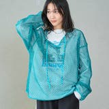 TURQUOISE | メッシュスキッパープルオーバー | coen【women】