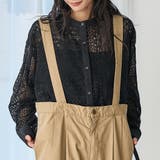 BLACK | パッチワーク レースシャツ | coen【women】