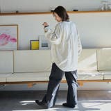 リネンレーヨンバンドカラーシャツ | coen【women】 | 詳細画像13 