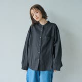 リネンレーヨンバンドカラーシャツ | coen【women】 | 詳細画像2 