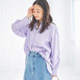 LILAC | コットンブレンドレギュラーカラーギンガムチェックシャツ | coen OUTLET