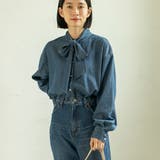 2WAYボウタイデニムシャツブラウス | coen【women】 | 詳細画像4 