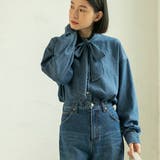 2WAYボウタイデニムシャツブラウス | coen【women】 | 詳細画像6 