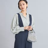 LT.GRAY | バックシャーリングスキッパーブラウス | coen【women】