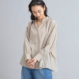 BEIGE | バックシャーリングスキッパーブラウス | coen【women】