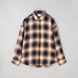 NAVY | オンブレチェックレギュラーシャツ | coen【women】