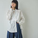 OFF WHITE | ELSコットン袖リボンバンドカラーシャツ | coen【women】