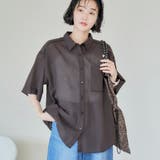 強撚シアーボイルハーフスリーブシャツ | coen【women】 | 詳細画像1 