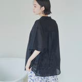 強撚シアーボイルハーフスリーブシャツ | coen【women】 | 詳細画像10 