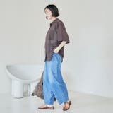 強撚シアーボイルハーフスリーブシャツ | coen【women】 | 詳細画像18 