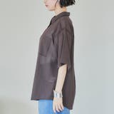 強撚シアーボイルハーフスリーブシャツ | coen【women】 | 詳細画像21 