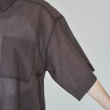 強撚シアーボイルハーフスリーブシャツ | coen【women】 | 詳細画像24 