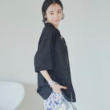 強撚シアーボイルハーフスリーブシャツ | coen【women】 | 詳細画像9 