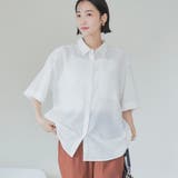 OFF WHITE | 強撚シアーボイルハーフスリーブシャツ | coen【women】