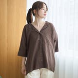 【接触冷感】リネンレーヨンドルマンバンドカラーシャツ | coen【women】 | 詳細画像11 
