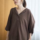 【接触冷感】リネンレーヨンドルマンバンドカラーシャツ | coen【women】 | 詳細画像13 