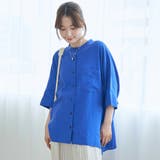 【接触冷感】リネンレーヨンドルマンバンドカラーシャツ | coen【women】 | 詳細画像17 