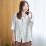 【接触冷感】リネンレーヨンドルマンバンドカラーシャツ | coen【women】 | 詳細画像24 
