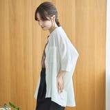 【接触冷感】リネンレーヨンドルマンバンドカラーシャツ | coen【women】 | 詳細画像6 