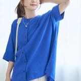 ROYAL | 【接触冷感】リネンレーヨンドルマンバンドカラーシャツ | coen【women】
