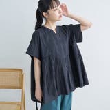 BLACK | 【MARKET(マーケット)】スキッパーピンタックブラウス(インフルエンサー紹介… | coen【women】
