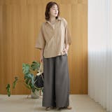 【接触冷感/吸水速乾】シャーベットコットン半袖シャツ | coen【women】 | 詳細画像3 