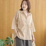 BEIGE | 【接触冷感/吸水速乾】シャーベットコットン半袖シャツ | coen【women】