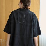 パッチワーク風フラワー刺繍半袖シャツ | coen【women】 | 詳細画像13 