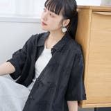 3Dフラワー刺繍 ハーフスリーブシャツ | coen【women】 | 詳細画像19 