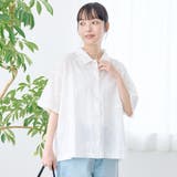 3Dフラワー刺繍 ハーフスリーブシャツ | coen【women】 | 詳細画像9 